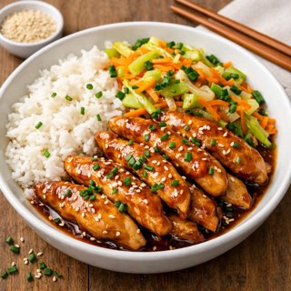 Aiguillettes poulet teriyaki